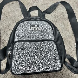 Steve Madden Black and White Studded Backpack